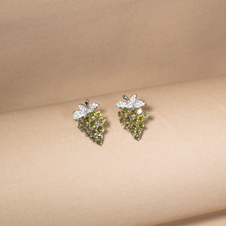 The Berry Crush Earrings - Green