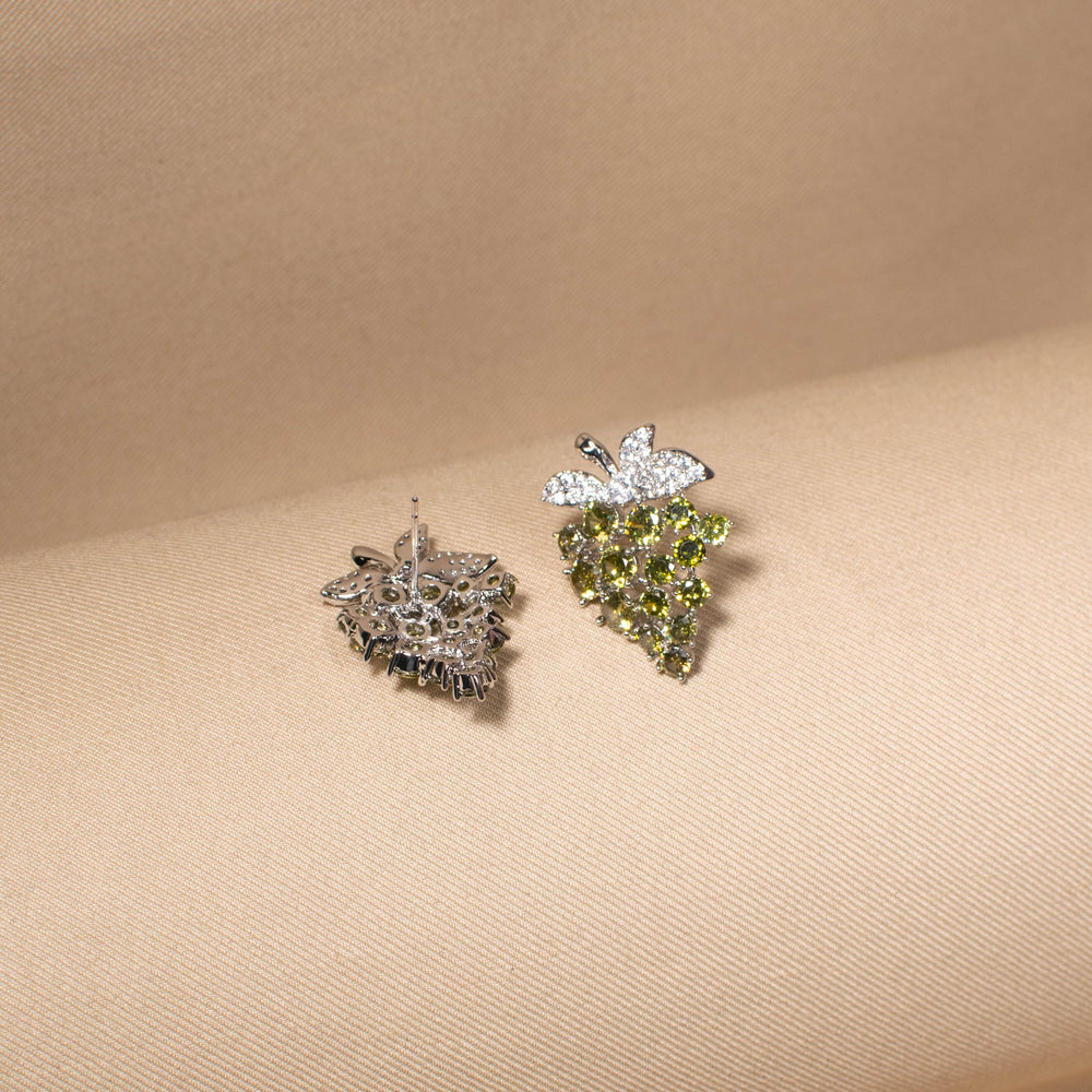 The Berry Crush Earrings - Green
