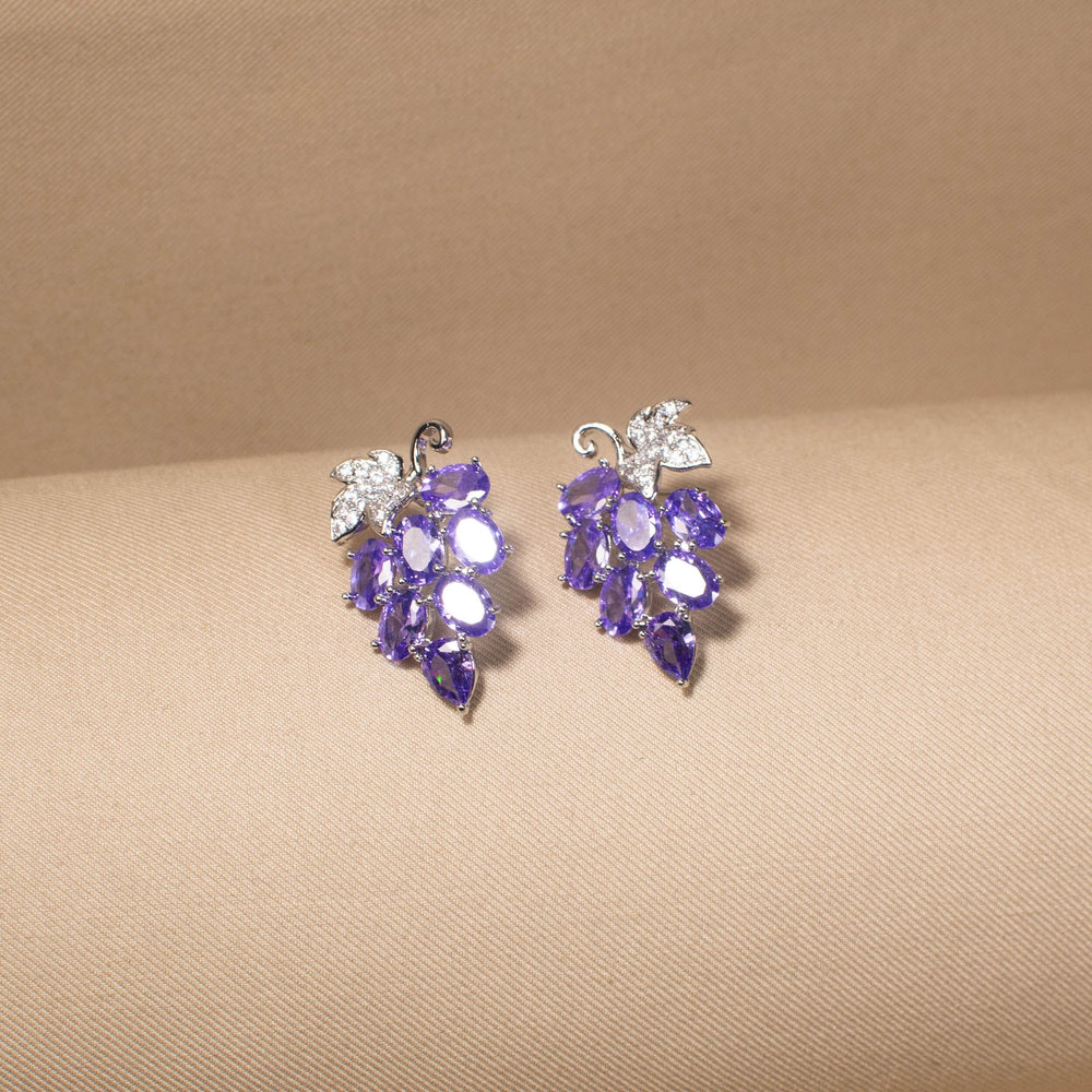 The Berry Crush Earrings - Purple