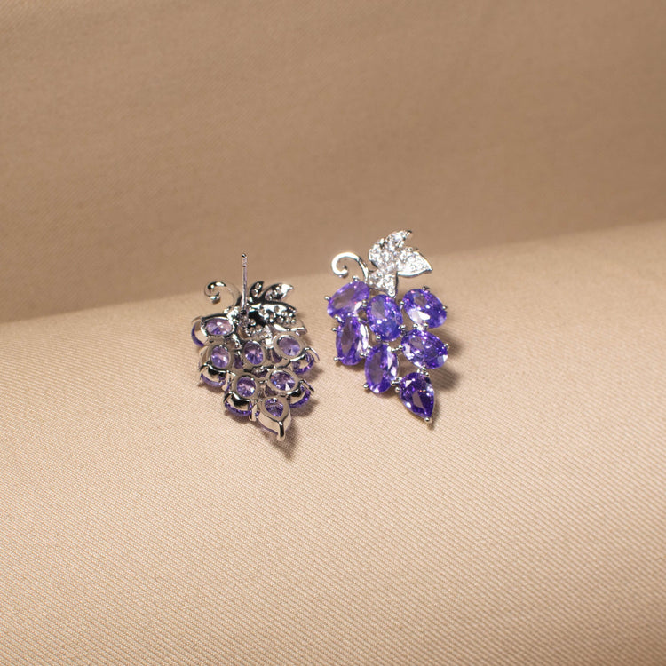 The Berry Crush Earrings - Purple