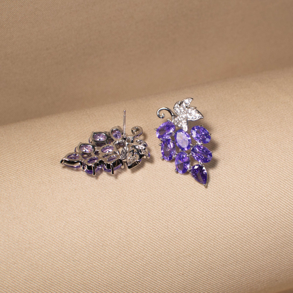 The Berry Crush Earrings - Purple
