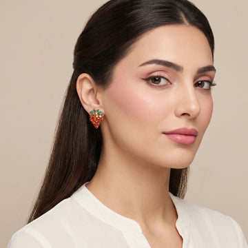 The Berry Crush Earrings - Red