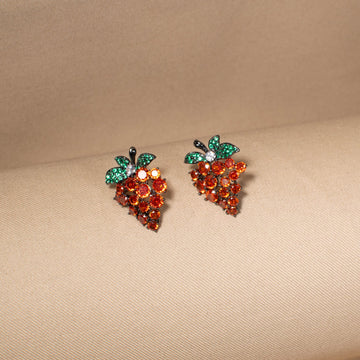The Berry Crush Earrings - Red