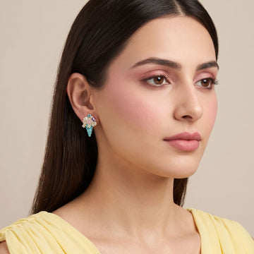 The Blue Scoop Delight Earrings