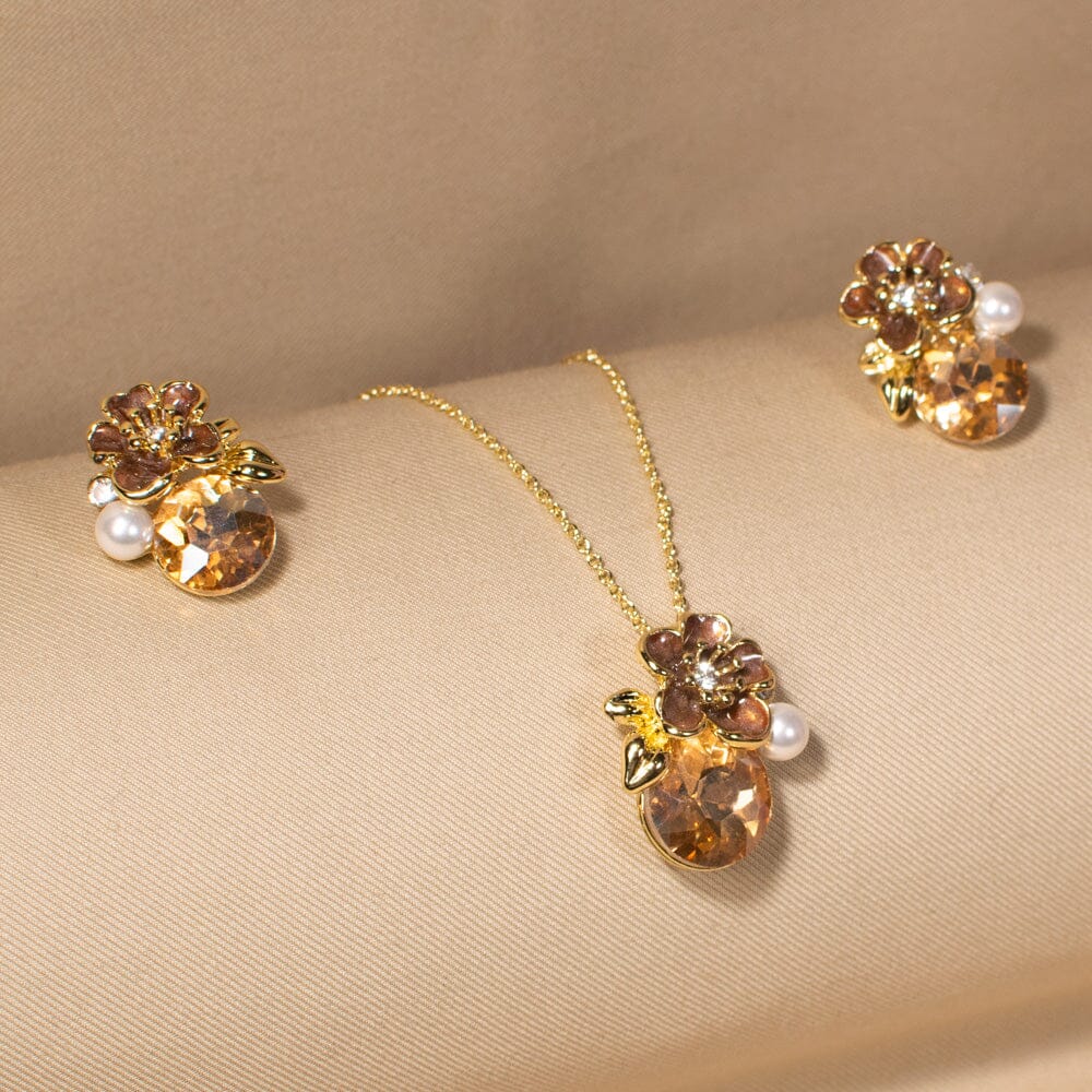 The Champagne Cluster Pendant Set - Minima Collection