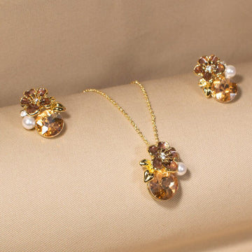 The Champagne Cluster Pendant Set - Minima Collection