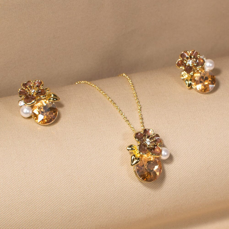 The Champagne Cluster Pendant Set - Minima Collection