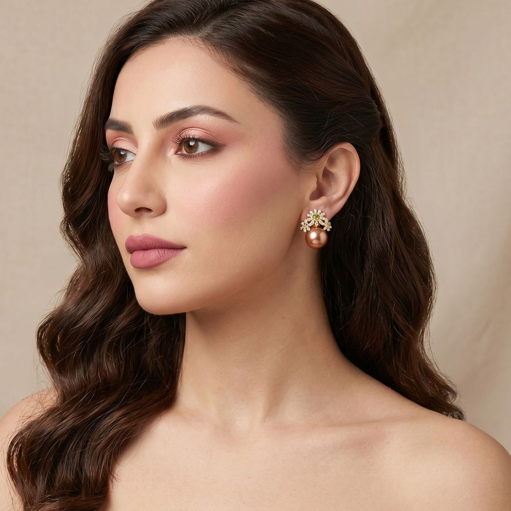 The Champagne Tiara Studs