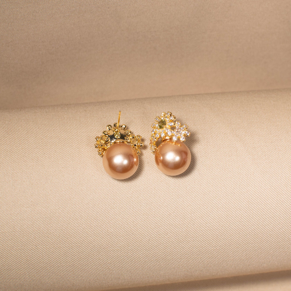 The Champagne Tiara Studs