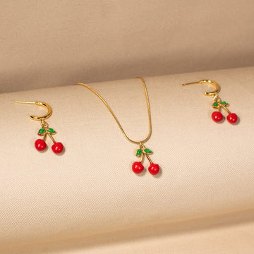 The Cherry On Top  Pendant Set