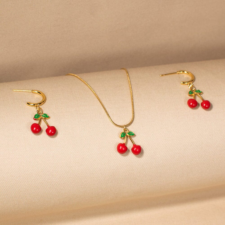 The Cherry On Top  Pendant Set