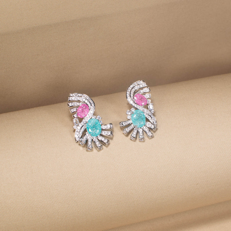 The Cotton Candy Splash Earrings