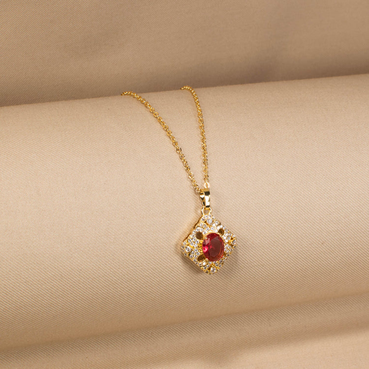 The Crimson Royale Pendant Set