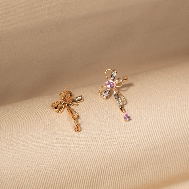 The Crystal Bow Drop - Edgy Collection