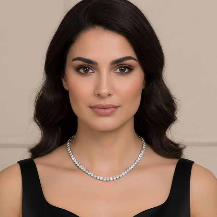 The Crystal River Tennis Necklace (no earrings)