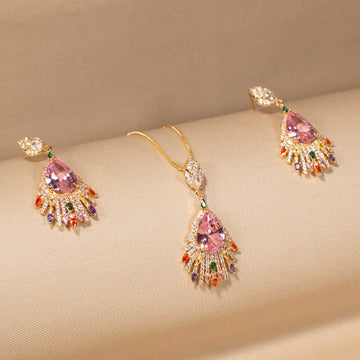 The Diva Drop Pendant Set-Glitterati Collection