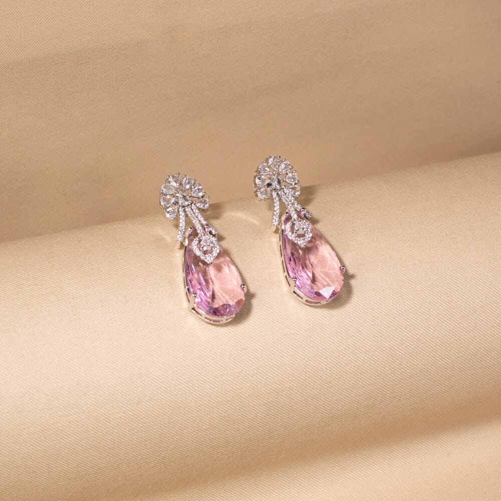 The Empress Drop Necklace Set - Pink