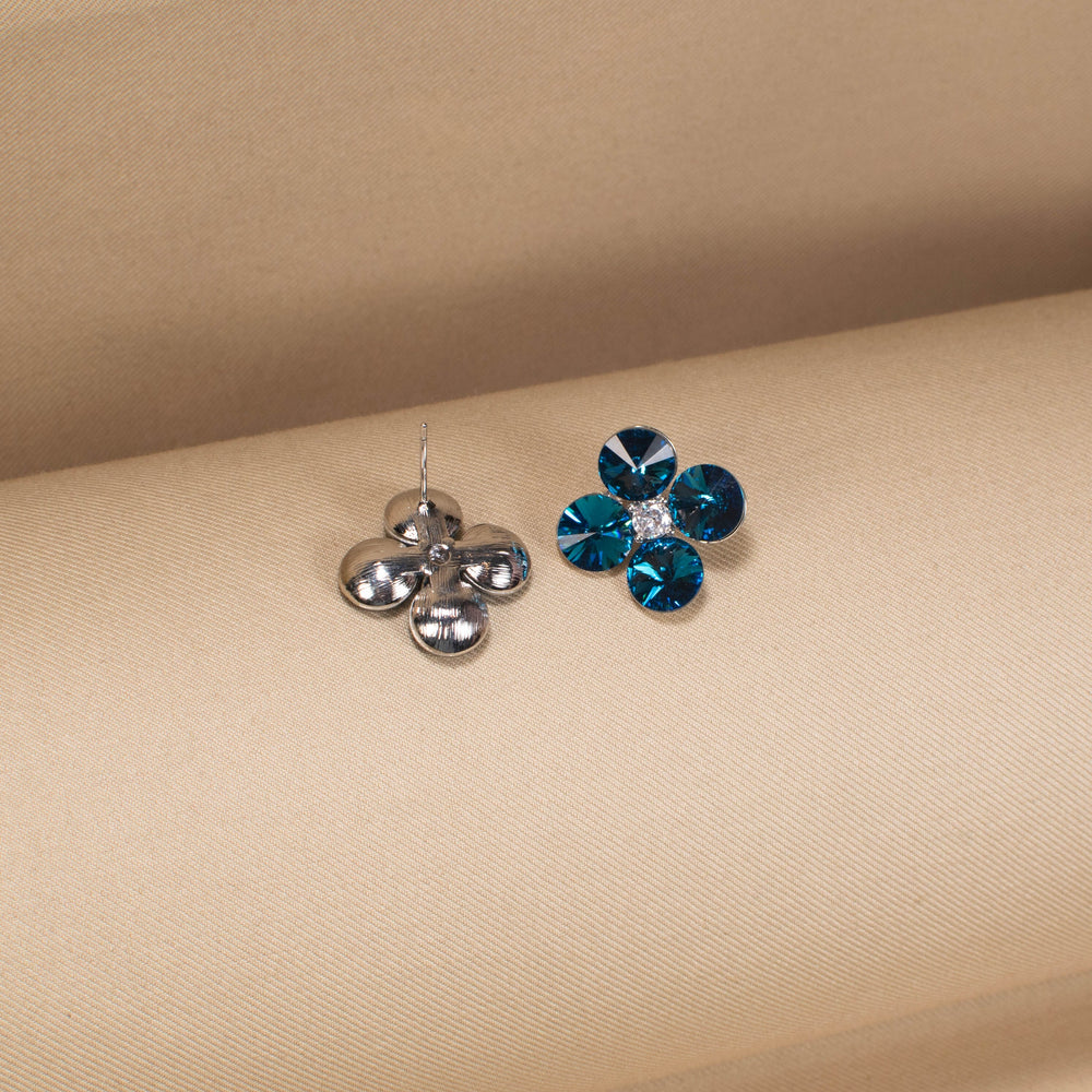 The Frosty Clover Studs -  Midnight Blue