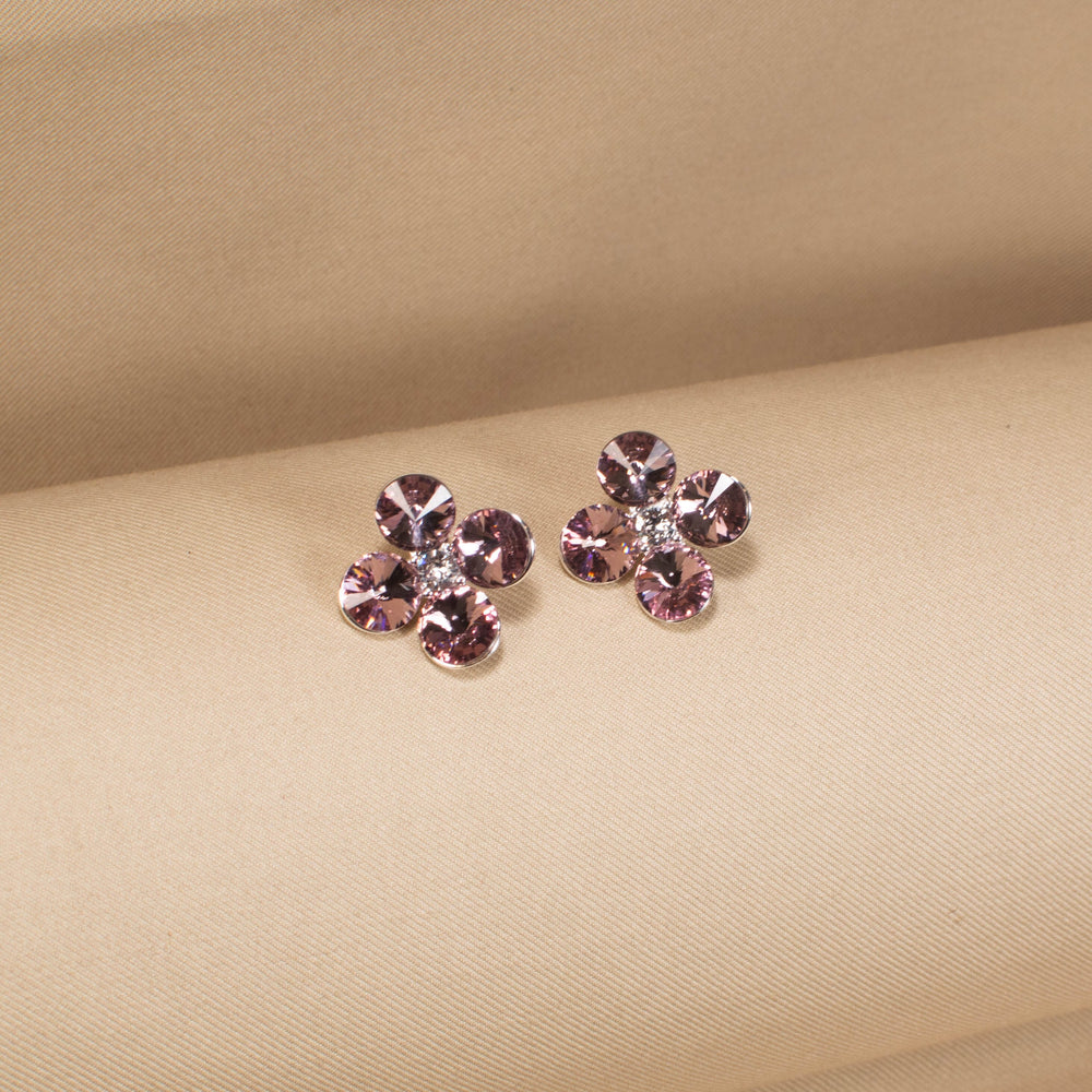 The Frosty Clover Studs - Plum