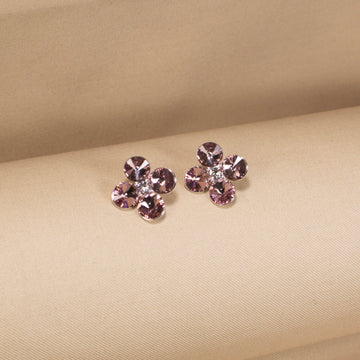 The Frosty Clover Studs - Plum