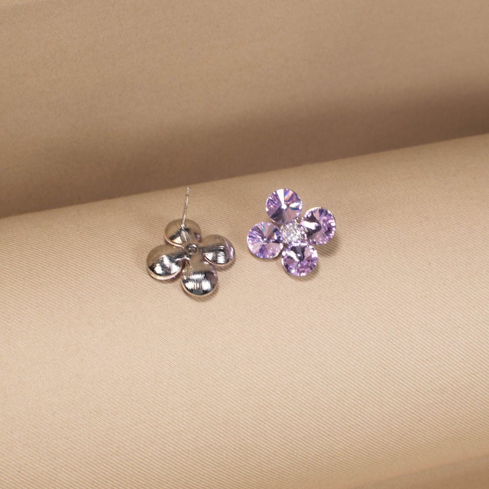 The Frosty Clover Studs -  Purple