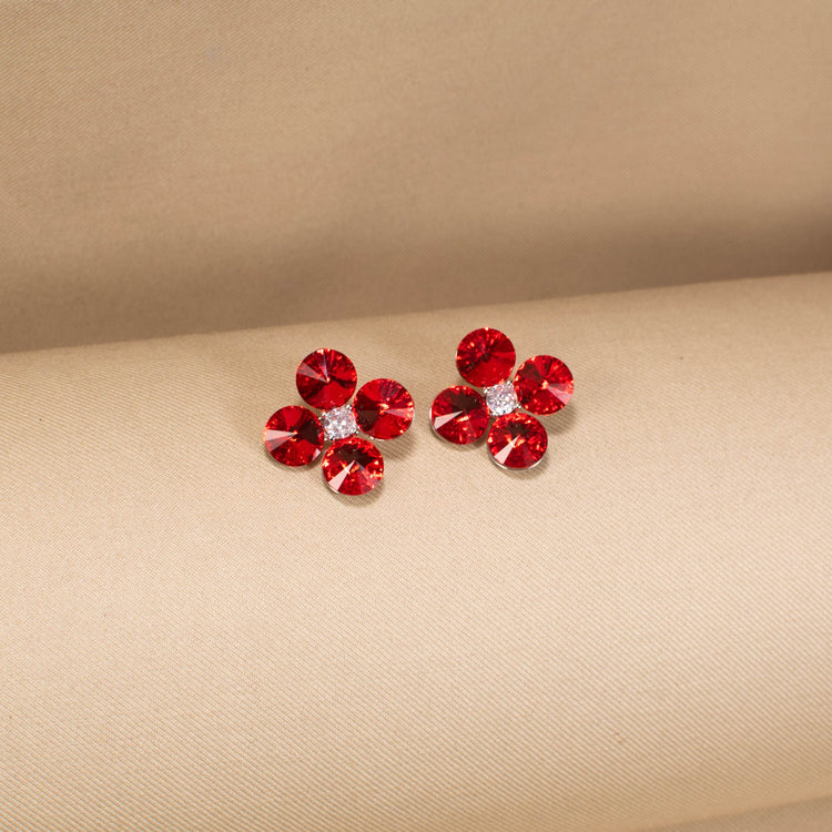 The Frosty Clover Studs - Red