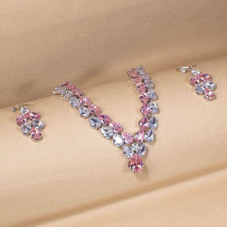The Gala Glow Necklace Set-Pastel-Glitterati Collection