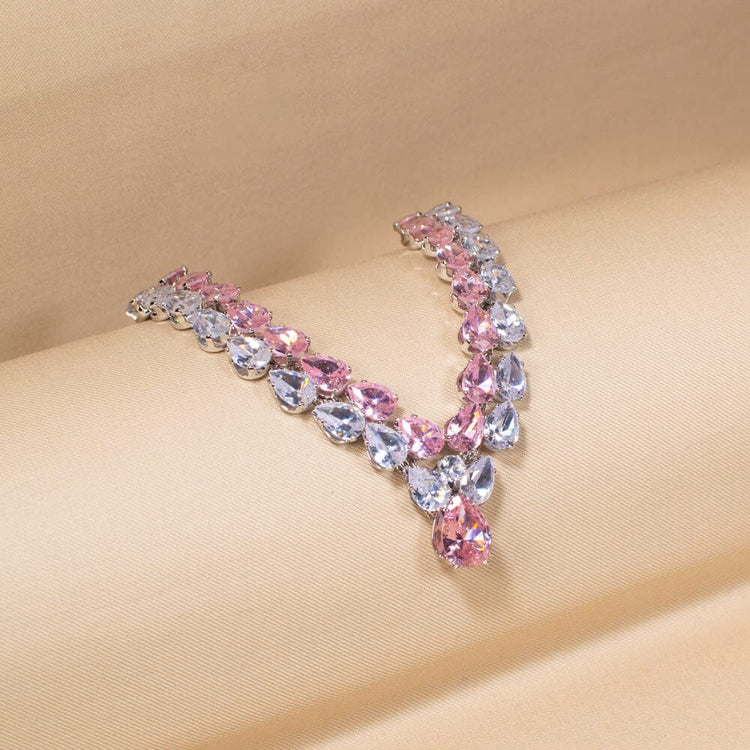 The Gala Glow Necklace Set-Pastel-Glitterati Collection
