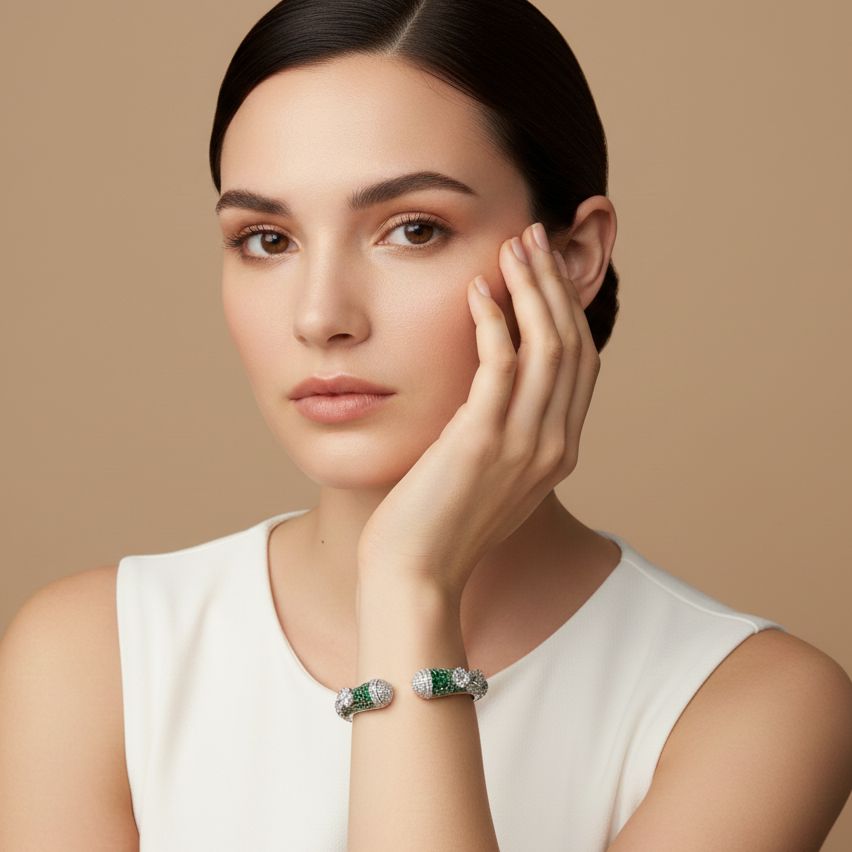 The Gatsby Emerald Luxe Cuff