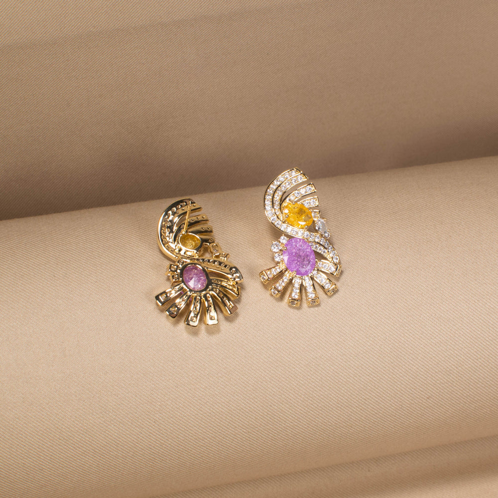 The Golden Lilac Sunburst Earrings