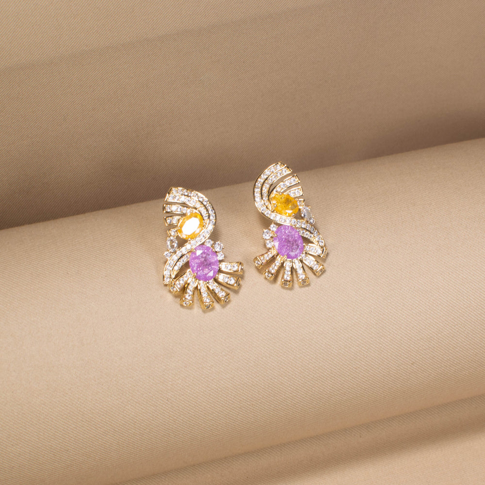 The Golden Lilac Sunburst Earrings