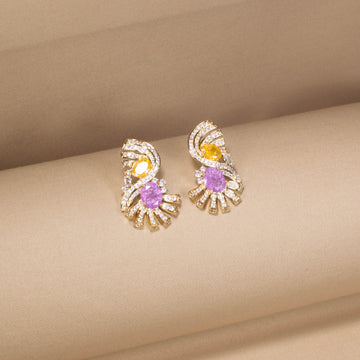 The Golden Lilac Sunburst Earrings