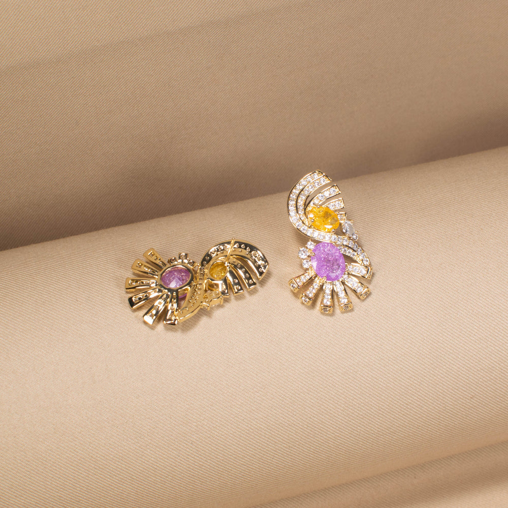 The Golden Lilac Sunburst Earrings