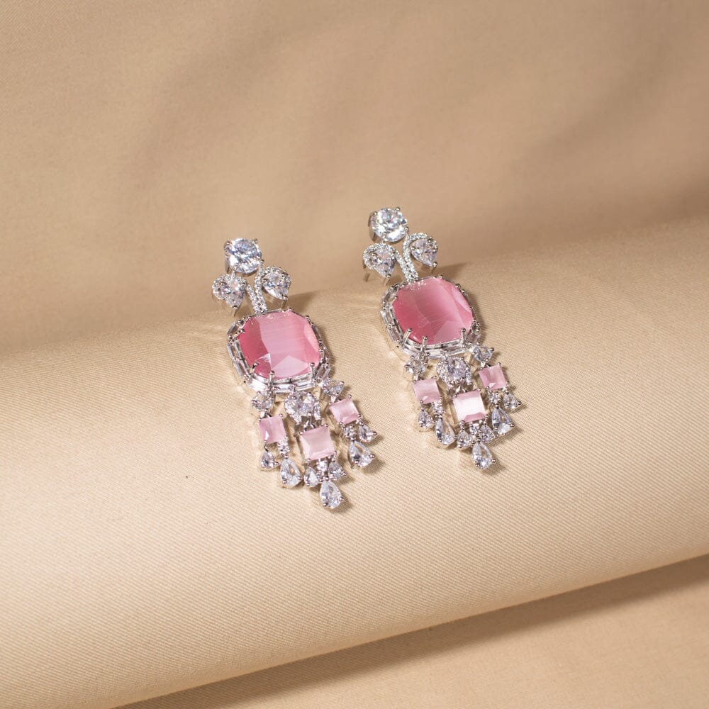 The Grand Gala Statement Necklace Set - Pink