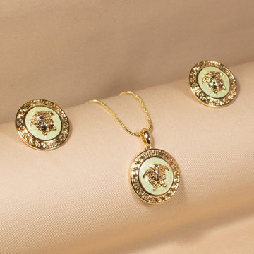 The Heritage Circle Pendant Set - Edgy Collection