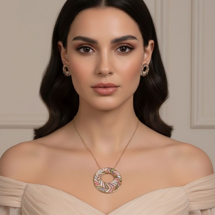 The Kaleidoscope Wheel Pendant Set