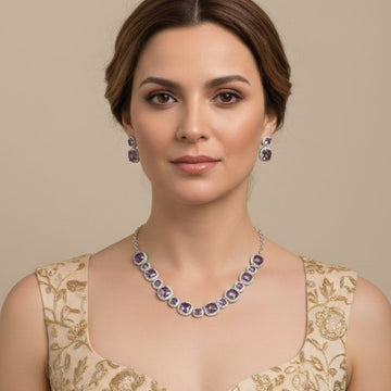 The Luxe Violet Necklace Set
