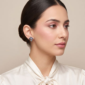 The Magic Mushroom Sparkle Studs - Green