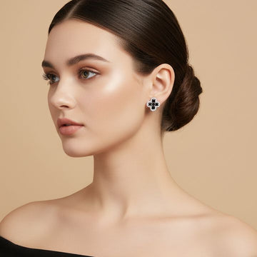 The Midnight Clover Studs