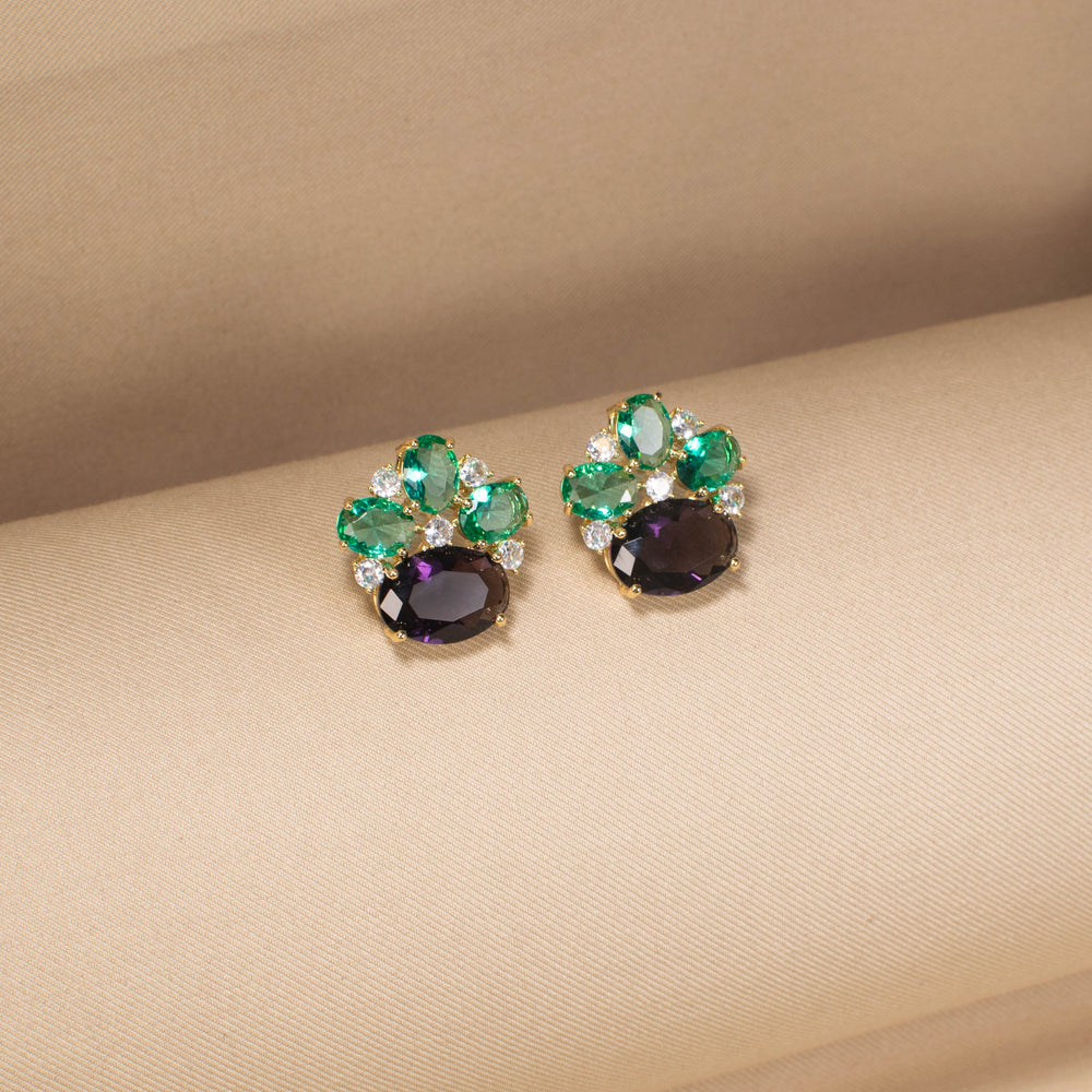 The Midnight Teal Cluster Studs
