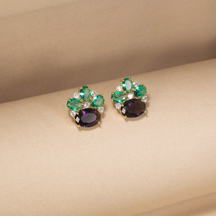 The Midnight Teal Cluster Studs