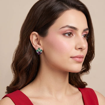 The Midnight Teal Cluster Studs