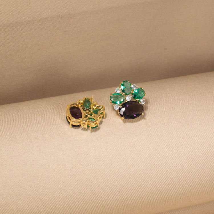 The Midnight Teal Cluster Studs