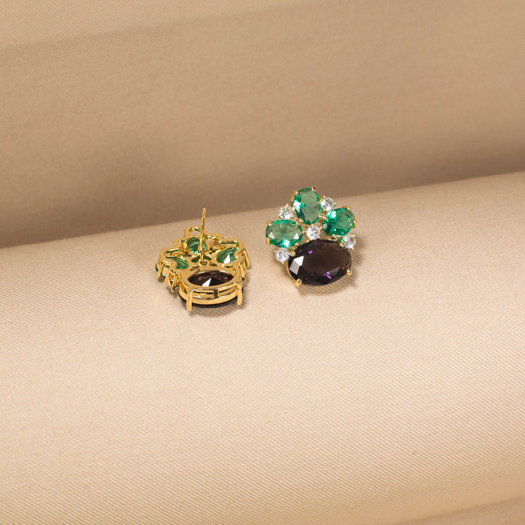 The Midnight Teal Cluster Studs