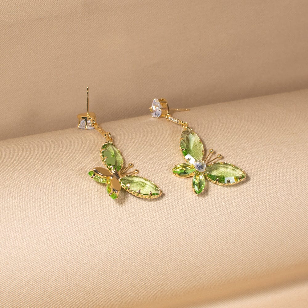 The Olive Grove Butterfly Earrings
