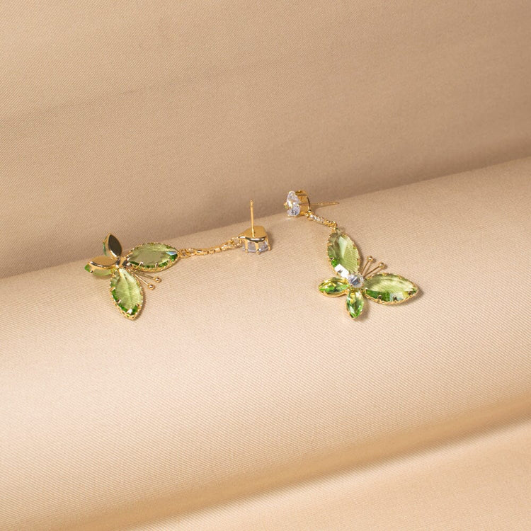 The Olive Grove Butterfly Earrings