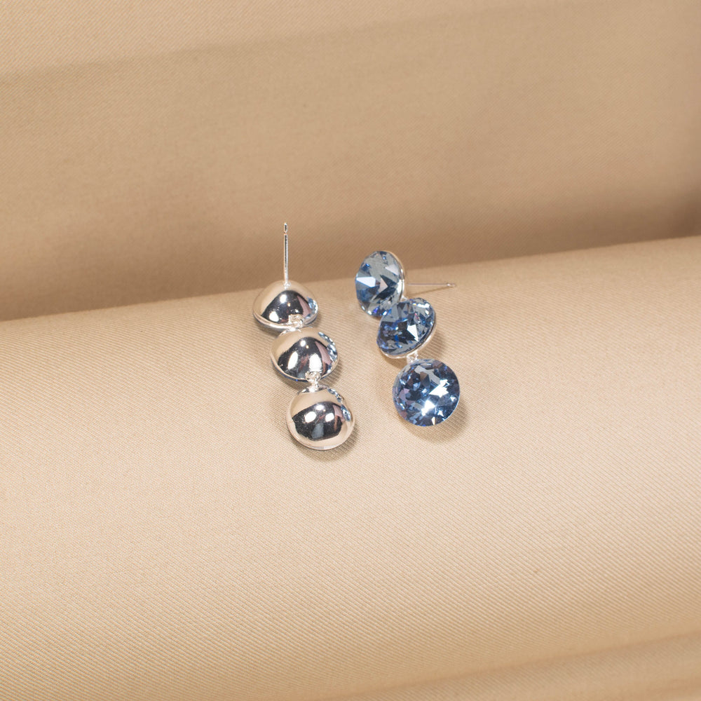 The Periwinkle Sphere Cascade Earrings