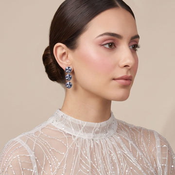 The Periwinkle Sphere Cascade Earrings