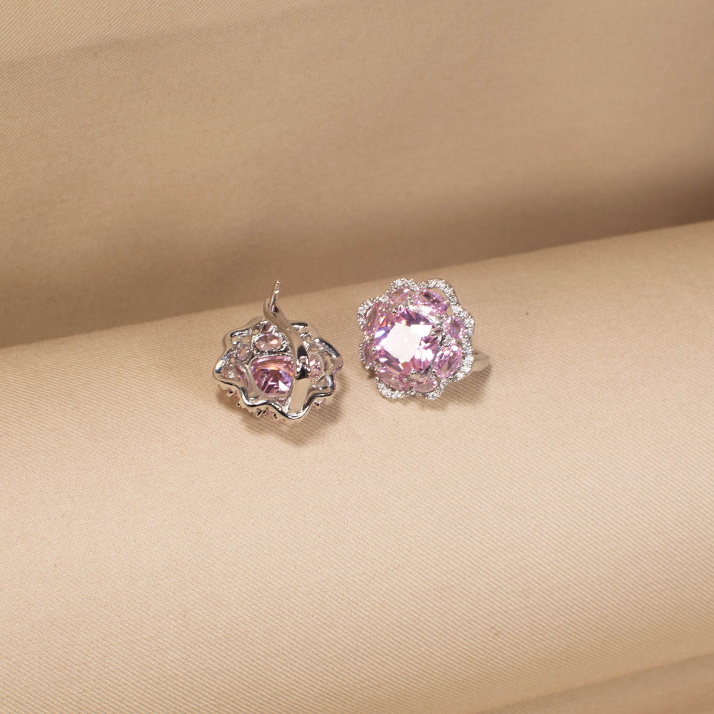 The Pink Peony Sparkle Studs