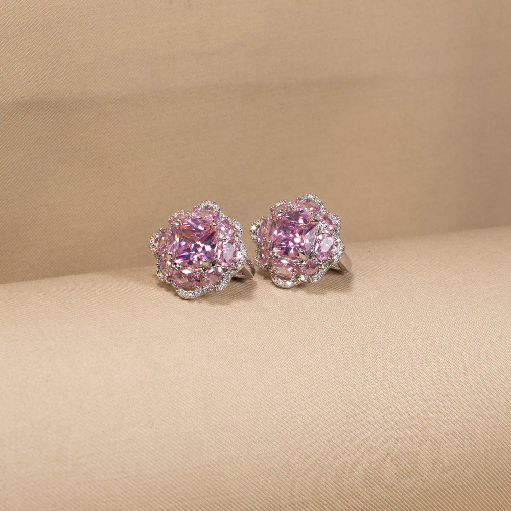 The Pink Peony Sparkle Studs